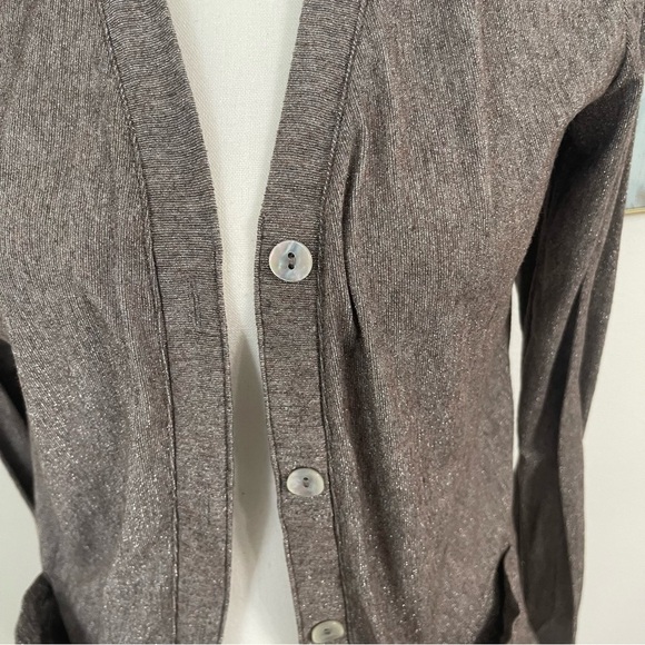 Free People FP Beach Brown Metallic Sweater Cardigan. Size S - Picture 4 of 11